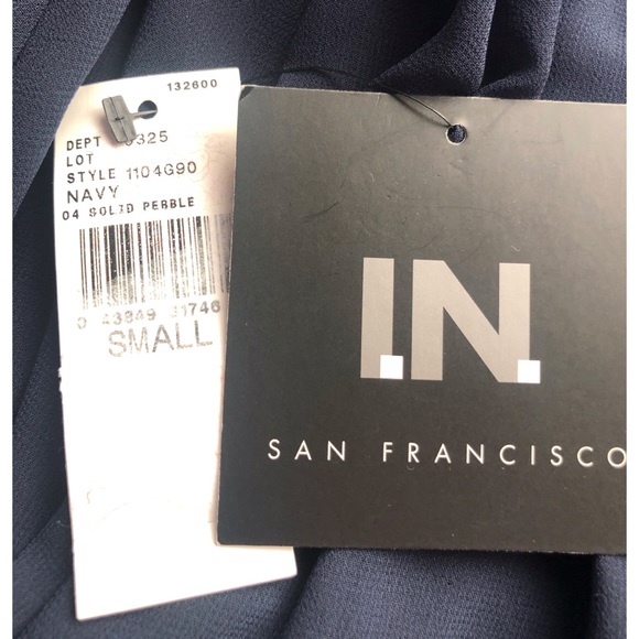 I.N San Francisco Navy Blue Polyester Small Dress - Picture 10 of 10